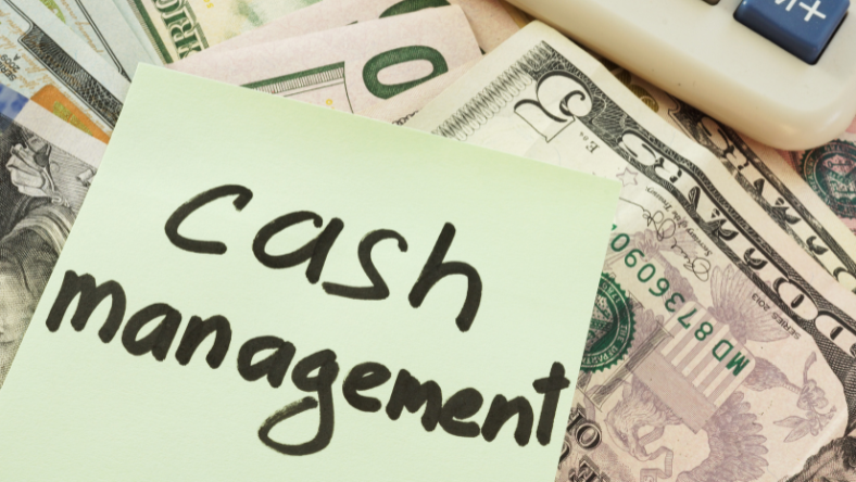 Cash Management sticky note