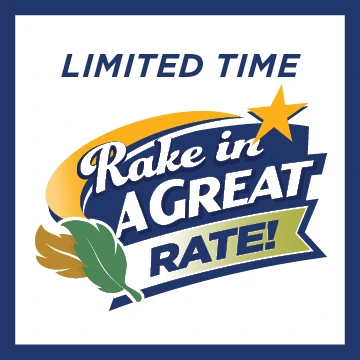 Rake in a Great Rate promotional graphic with Limited Time banner