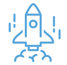 Implementation Rocket Ship Icon